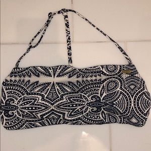 small Roxy bikini Top navy blue and white design